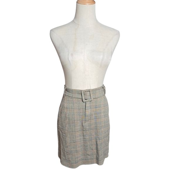 Dresses & Skirts - Vika Adamskaya Plaid Belted Office Siren Women's Mini Skirt